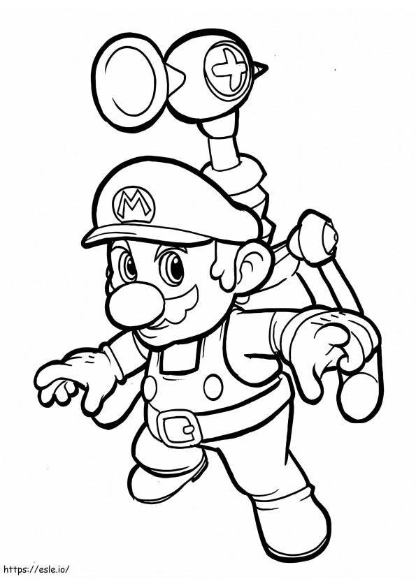 Awresome Mario coloring page