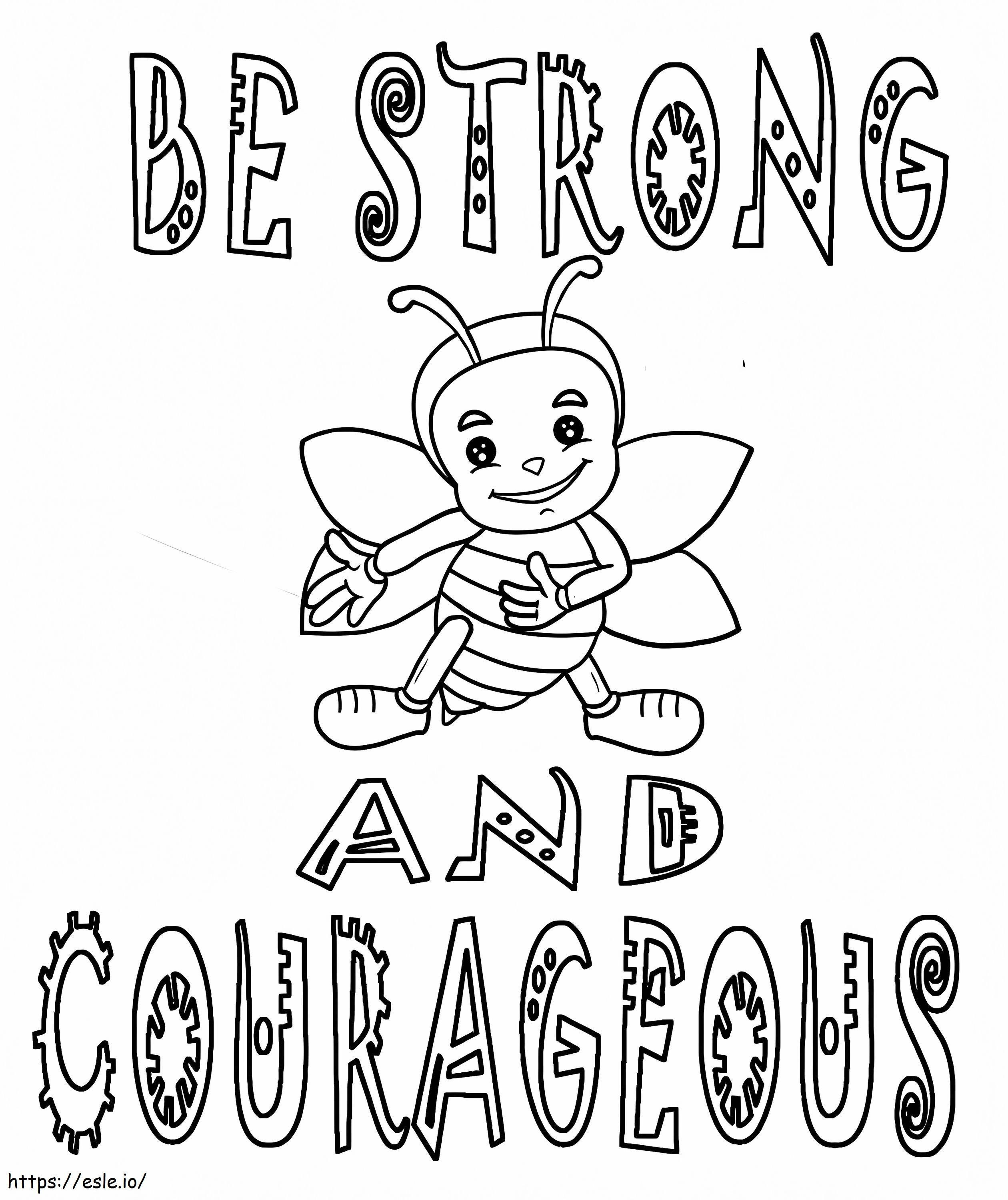 Be Strong And Courageous coloring page