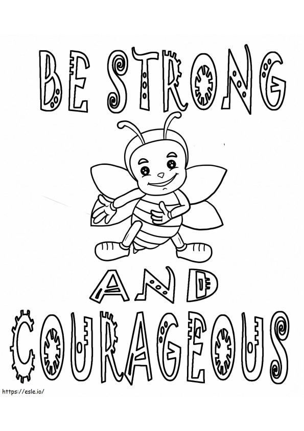 Be Strong And Courageous coloring page
