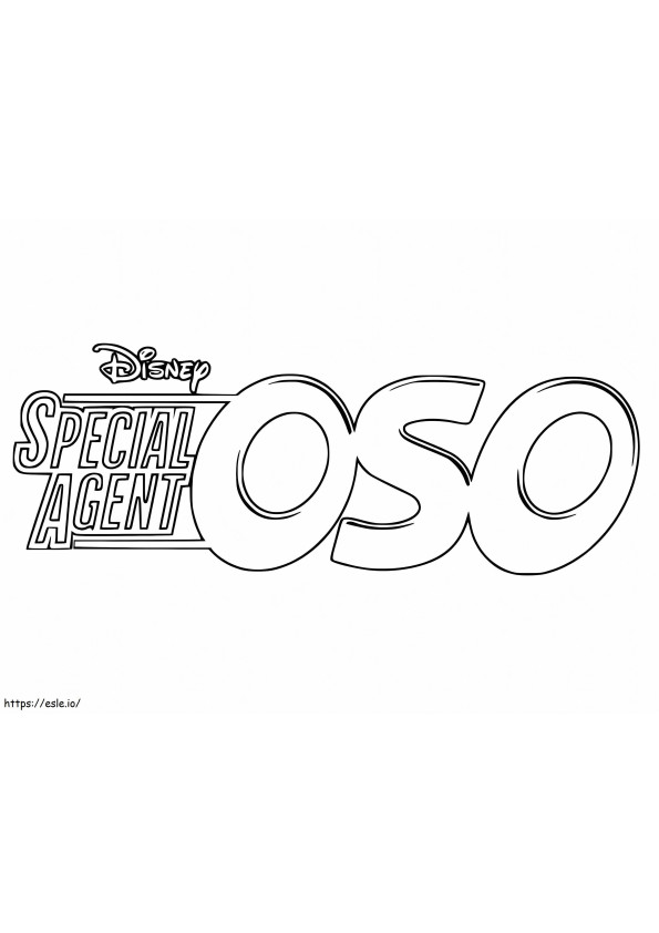 Special Agent Oso Logo coloring page