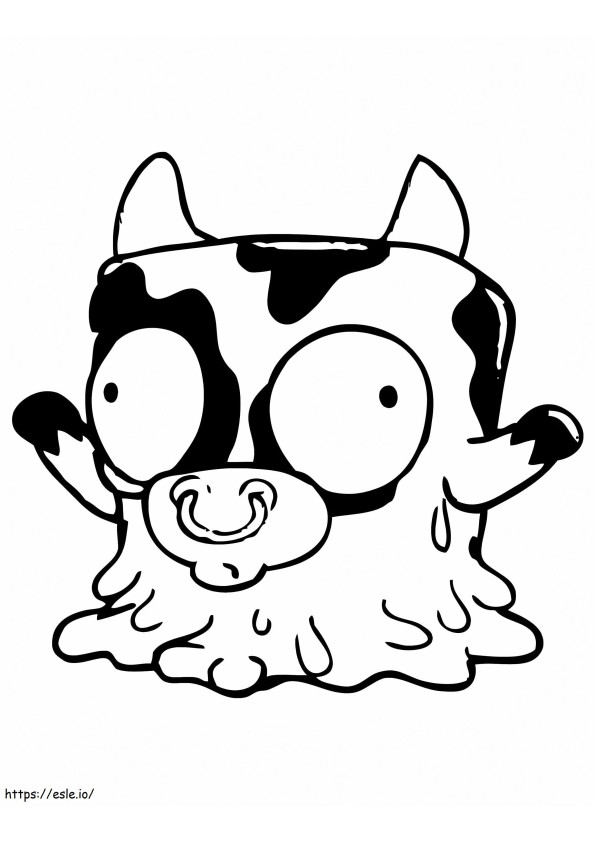 Moo Cow Disease Trash Pack coloring page