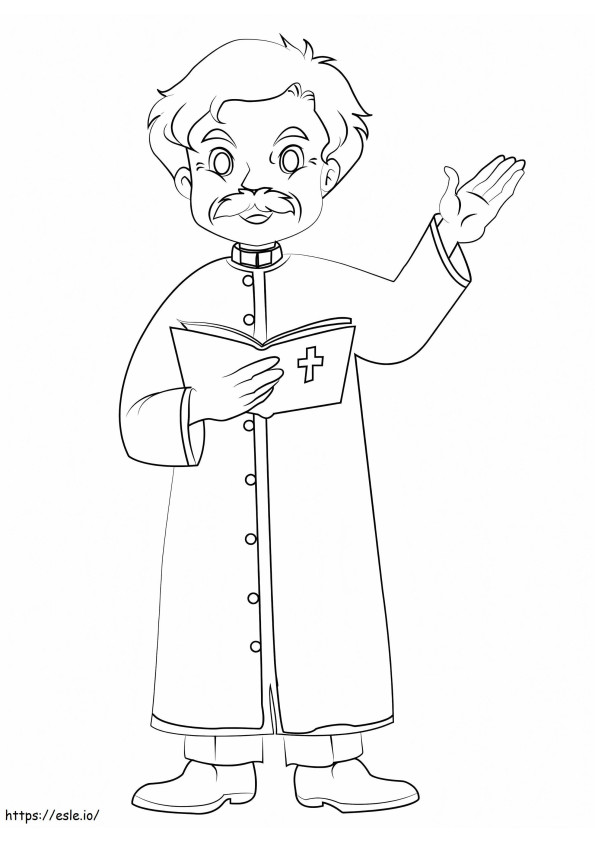Priest Printable coloring page