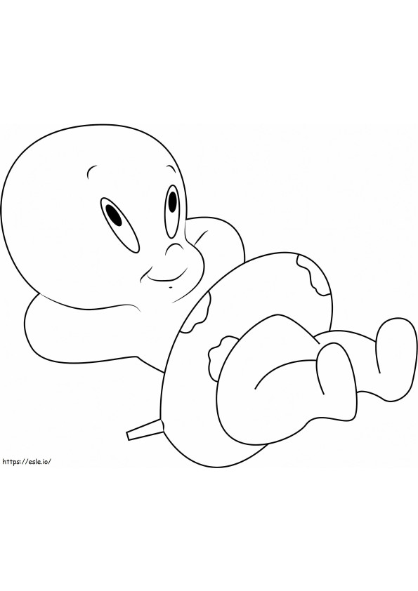 1531536749 Casper In Swimming Float A4 coloring page