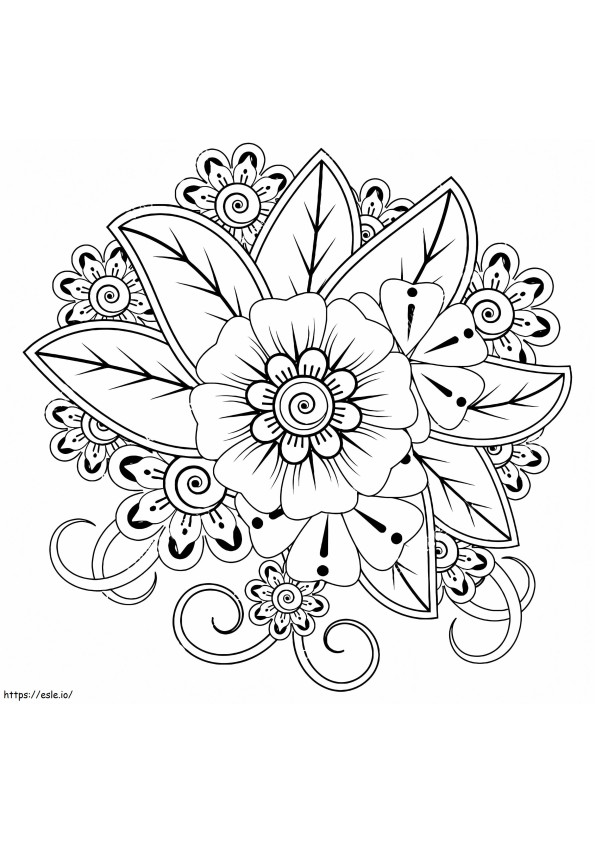 Mandala Çiçeği Ücretsiz Yazdırılabilir boyama