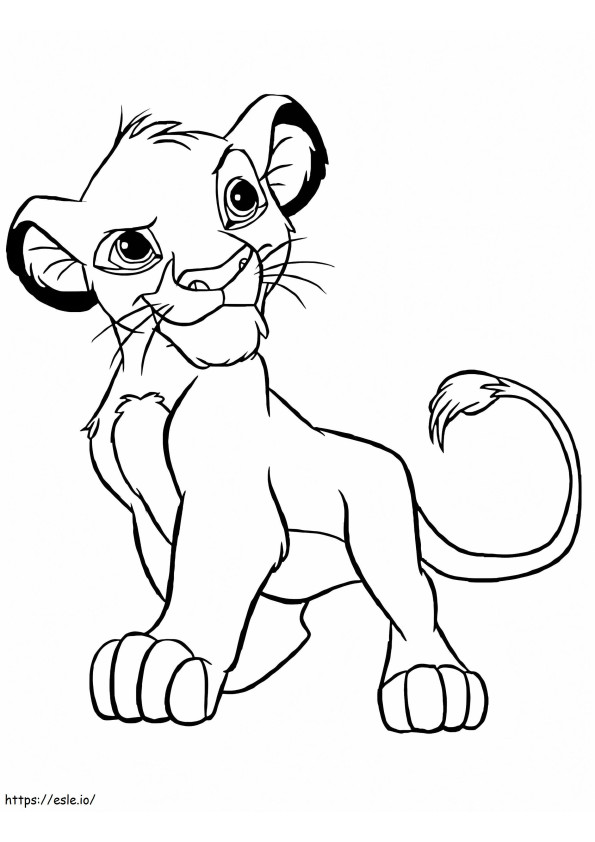 Simba Smiling coloring page