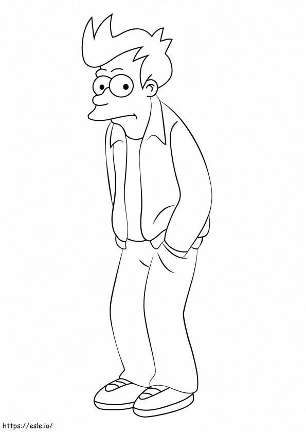 Fry From Futurama coloring page