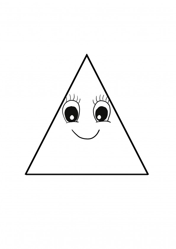 triangle coloring page free