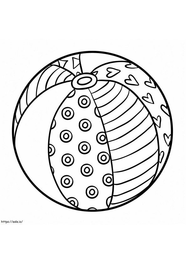 Free Printable Beach Ball coloring page