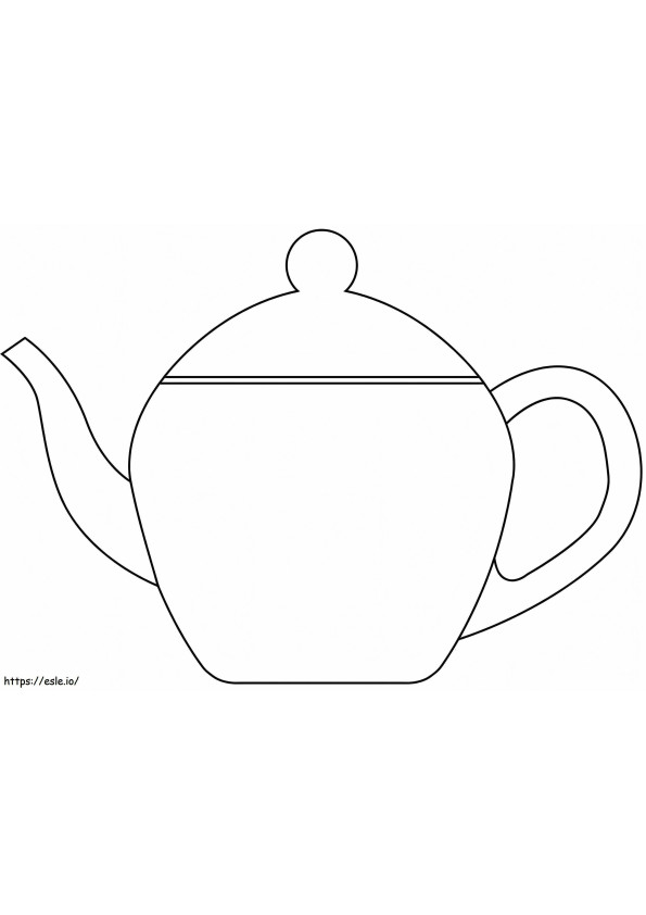 Easy Teapot coloring page