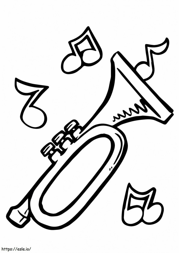 Coloriage 1526897934 Les trompettes jouant A4 à imprimer dessin