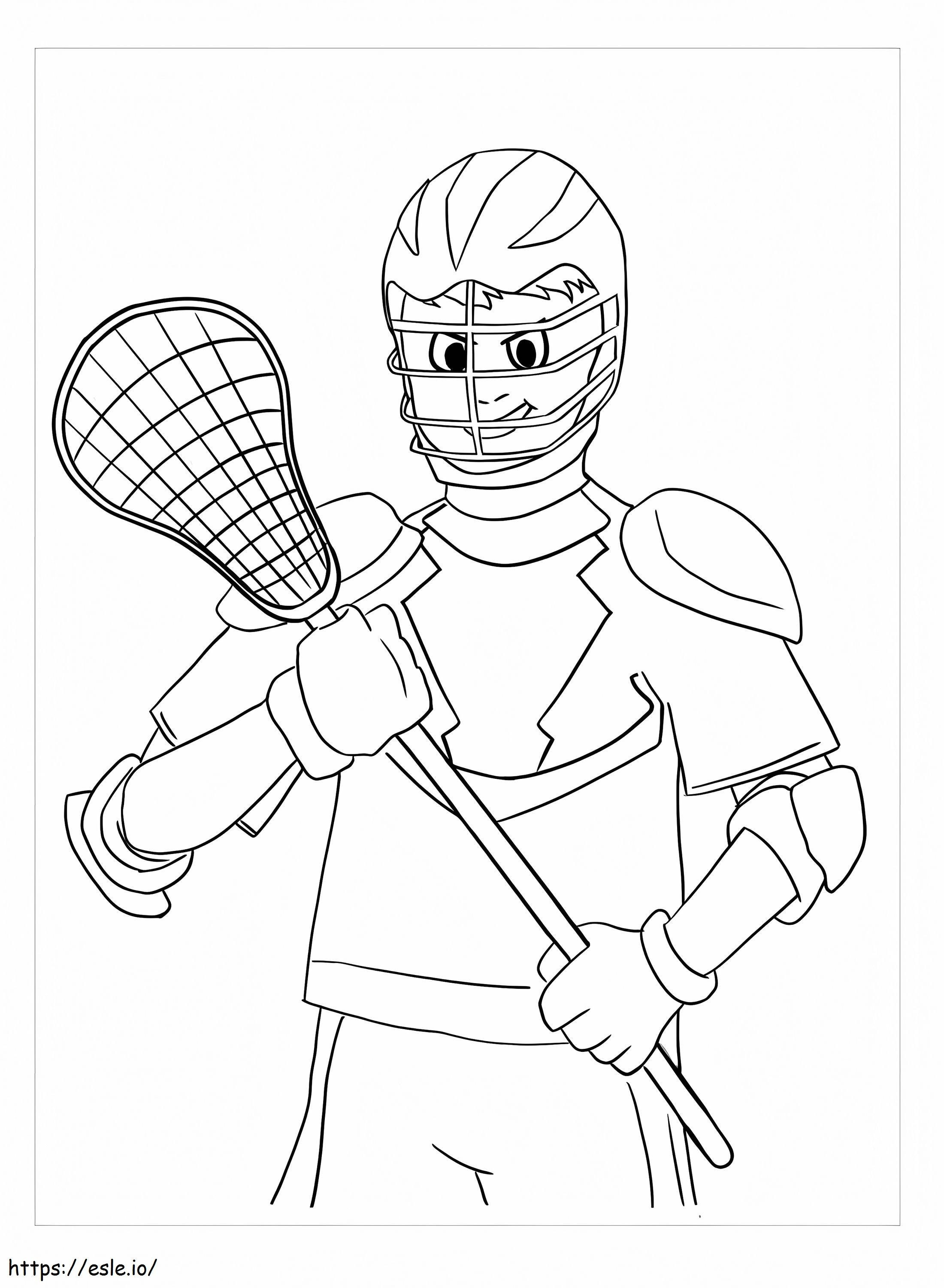 Fun Lacrosse Player coloring page