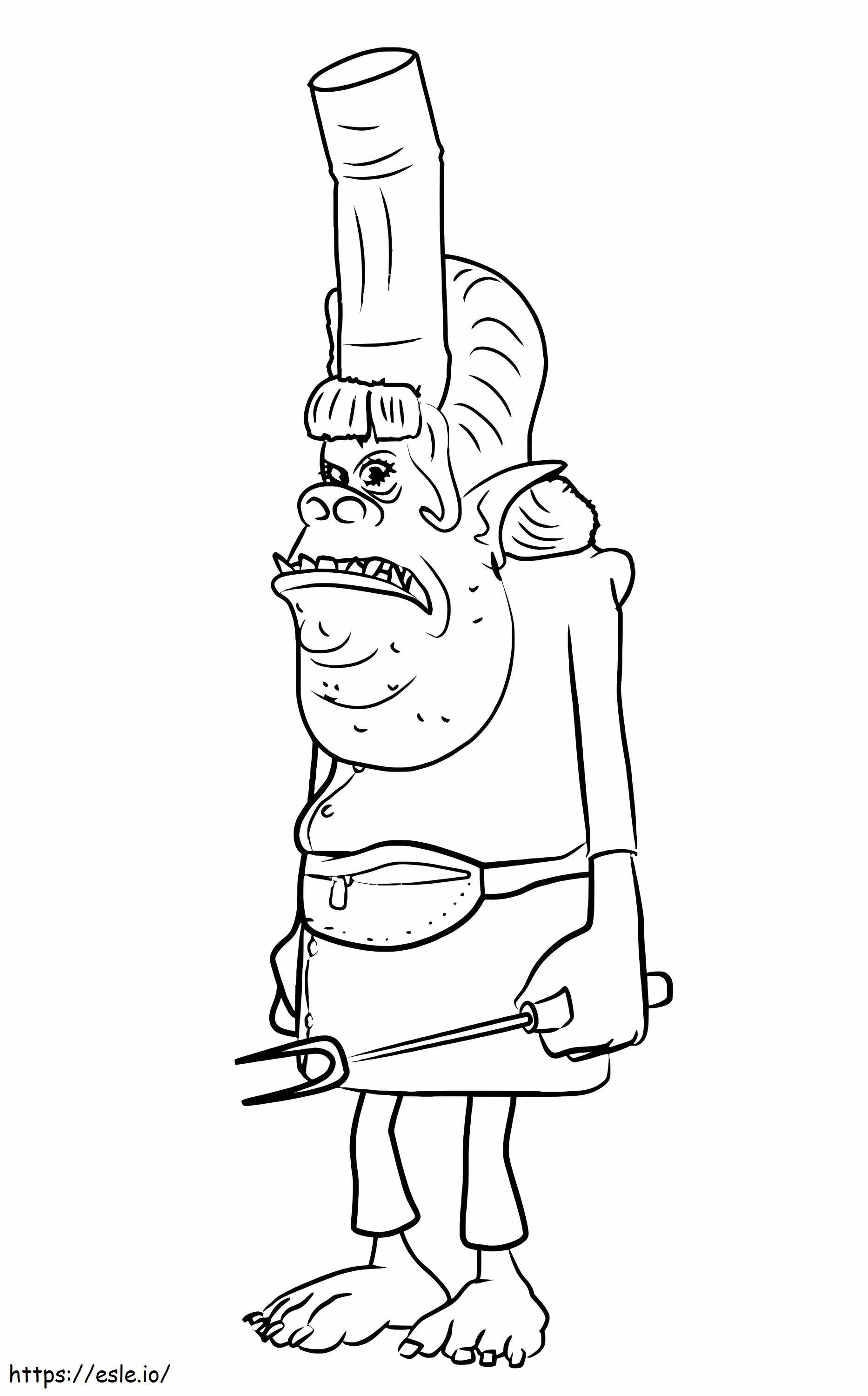 Trolls Chef Coloring Page coloring page