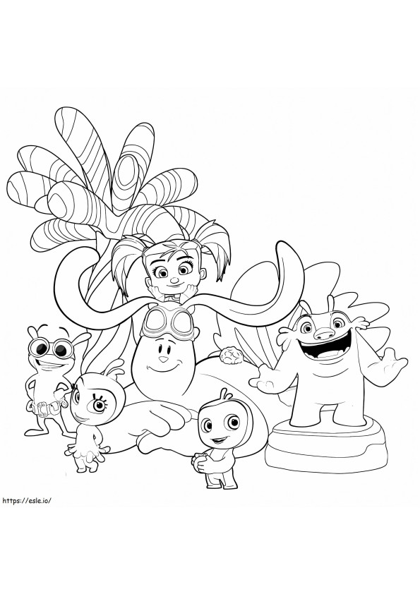 Kate And Mim Mim Characters coloring page