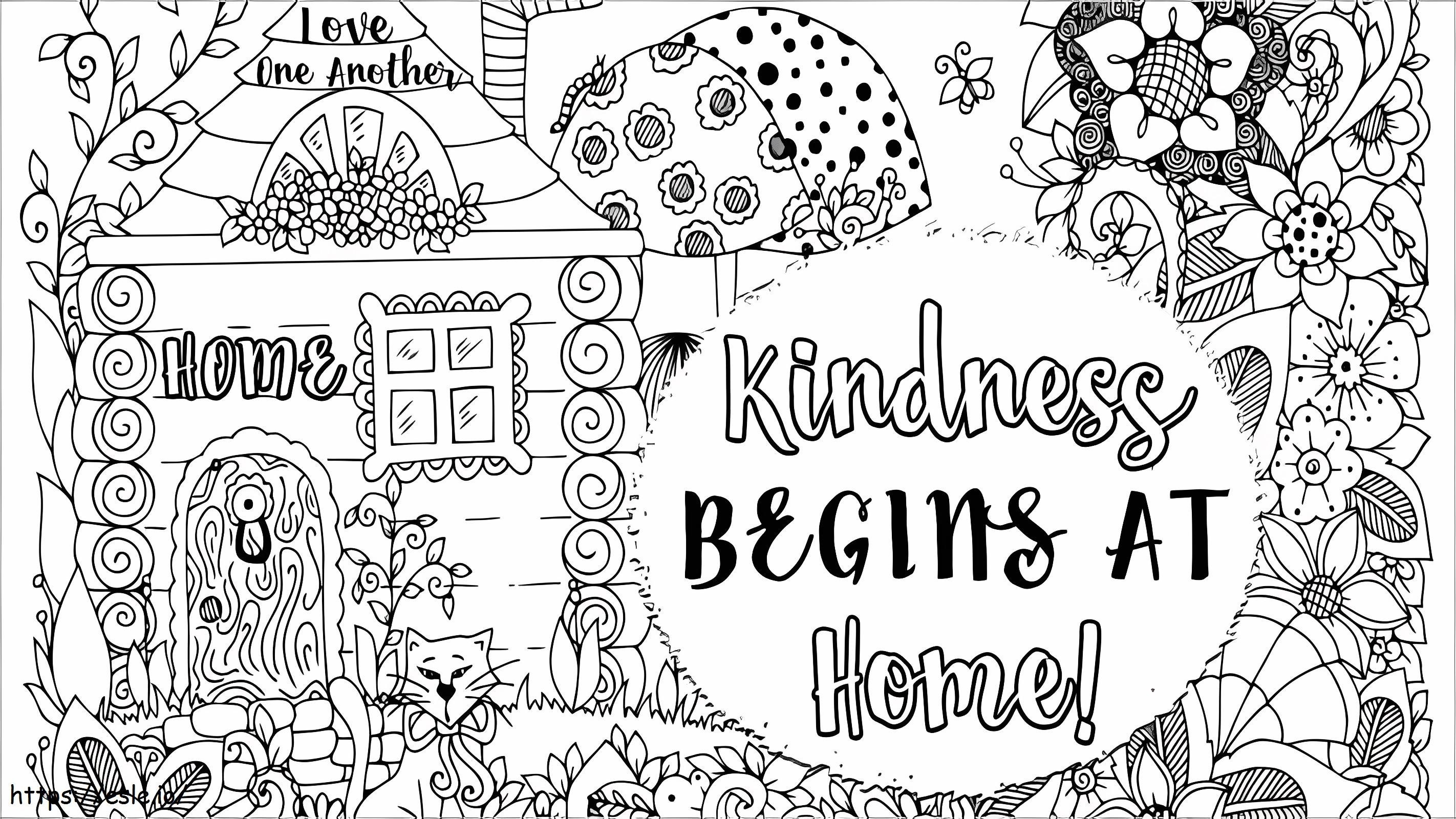 A kedvesség otthon kezdődik kifestő