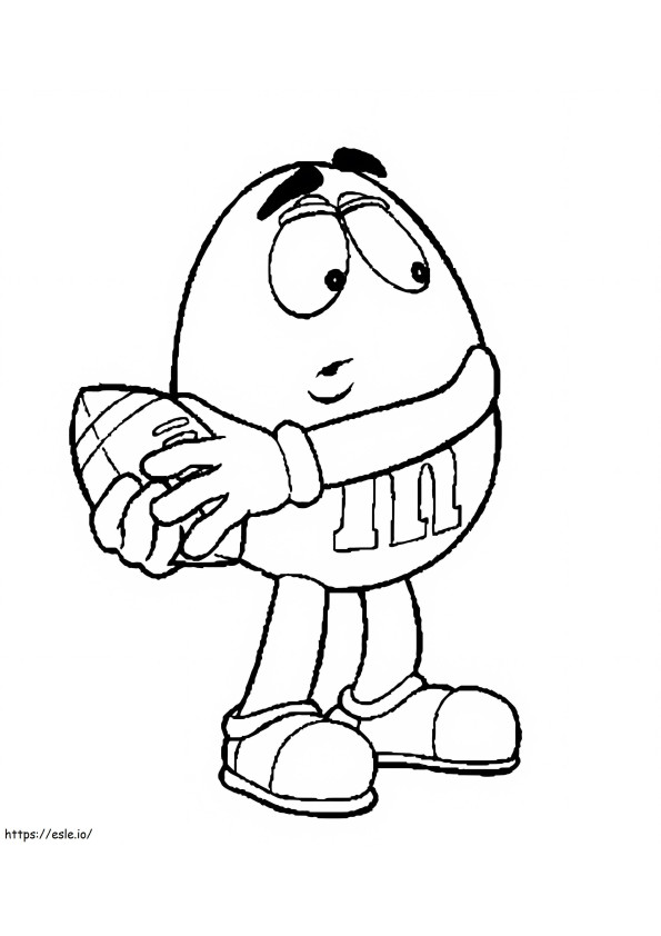Mm Playing Football coloring page