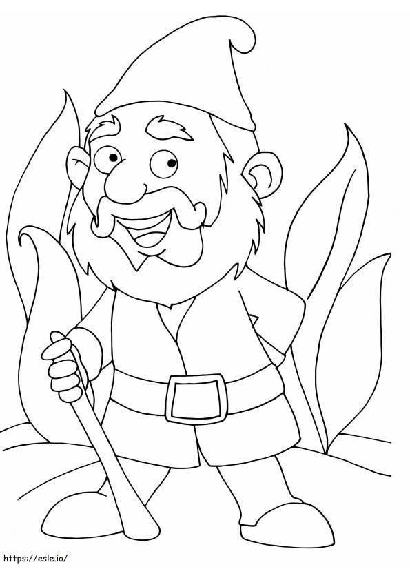 Dwarf Smiling coloring page
