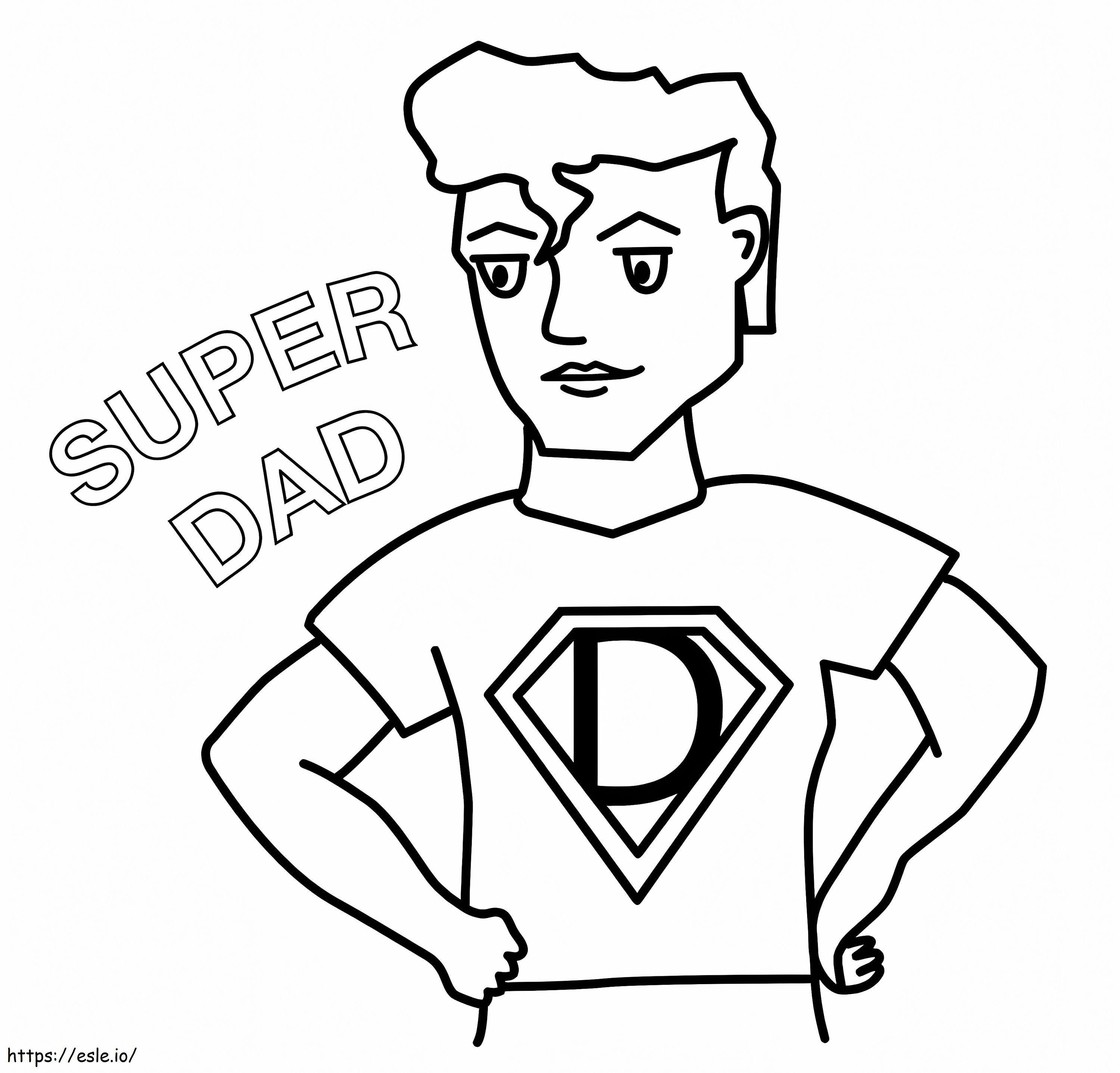 Vatertag Super Dad ausmalbilder
