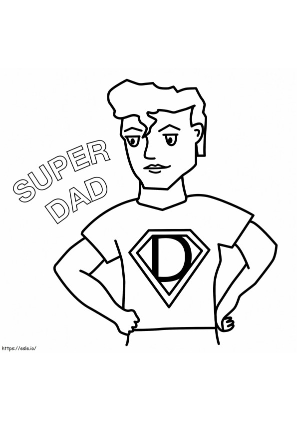 Vatertag Super Dad ausmalbilder