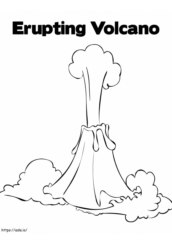 Erupting Volcano coloring page
