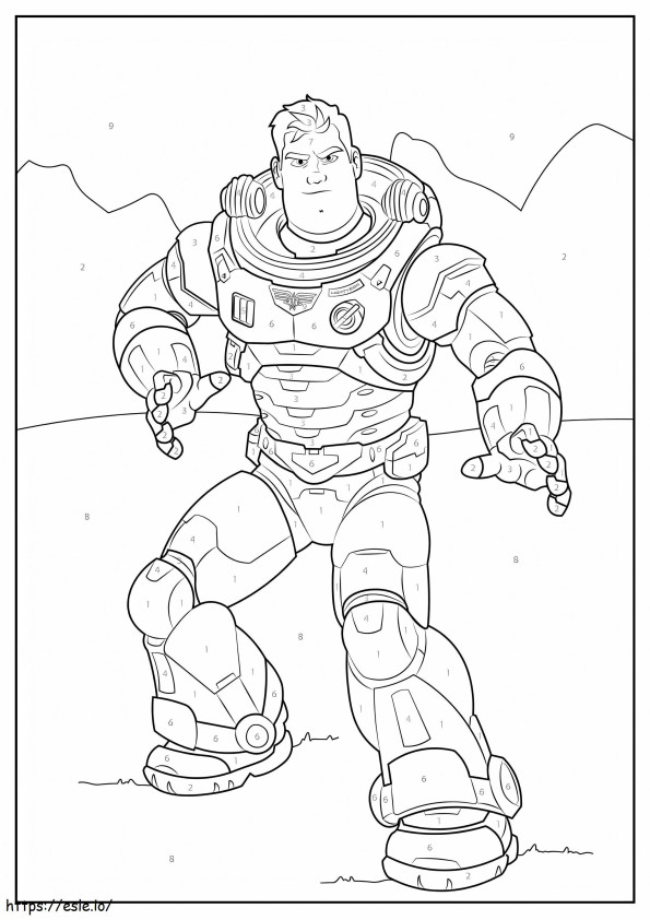 Buzz Lightyear Color By Numbers coloring page