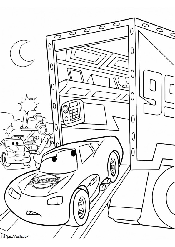 Lightning Mcqueen 4 coloring page