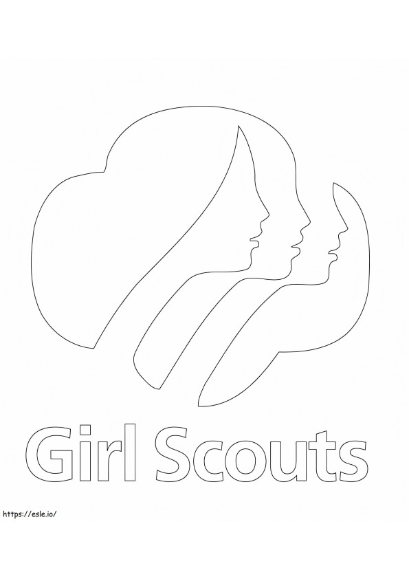 Logo-ul Girl Scouts de colorat