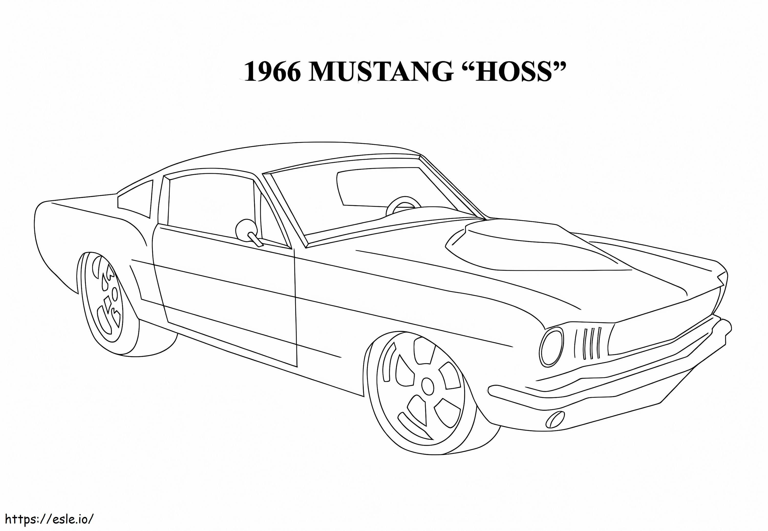 1965 Mustang coloring page
