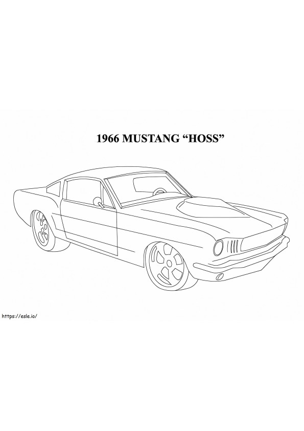 Coloriage Mustang 1965 à imprimer dessin
