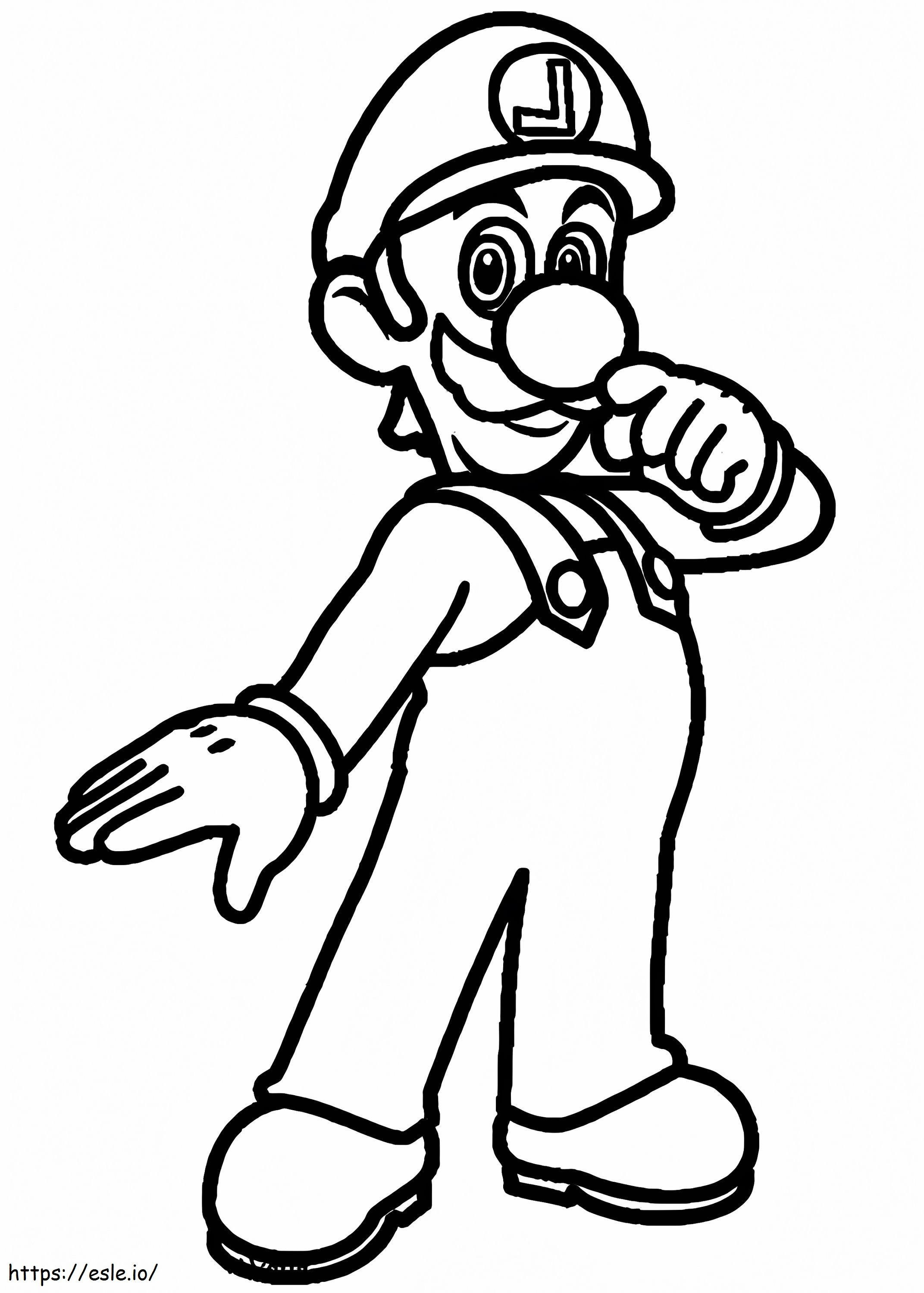 Luigi De Super Mario 3 para colorear