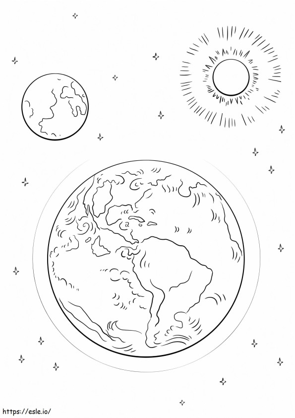 1576224981 Earth Moon And Sun coloring page