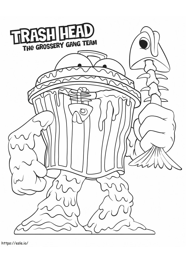 Trash Head Grossery Gang coloring page
