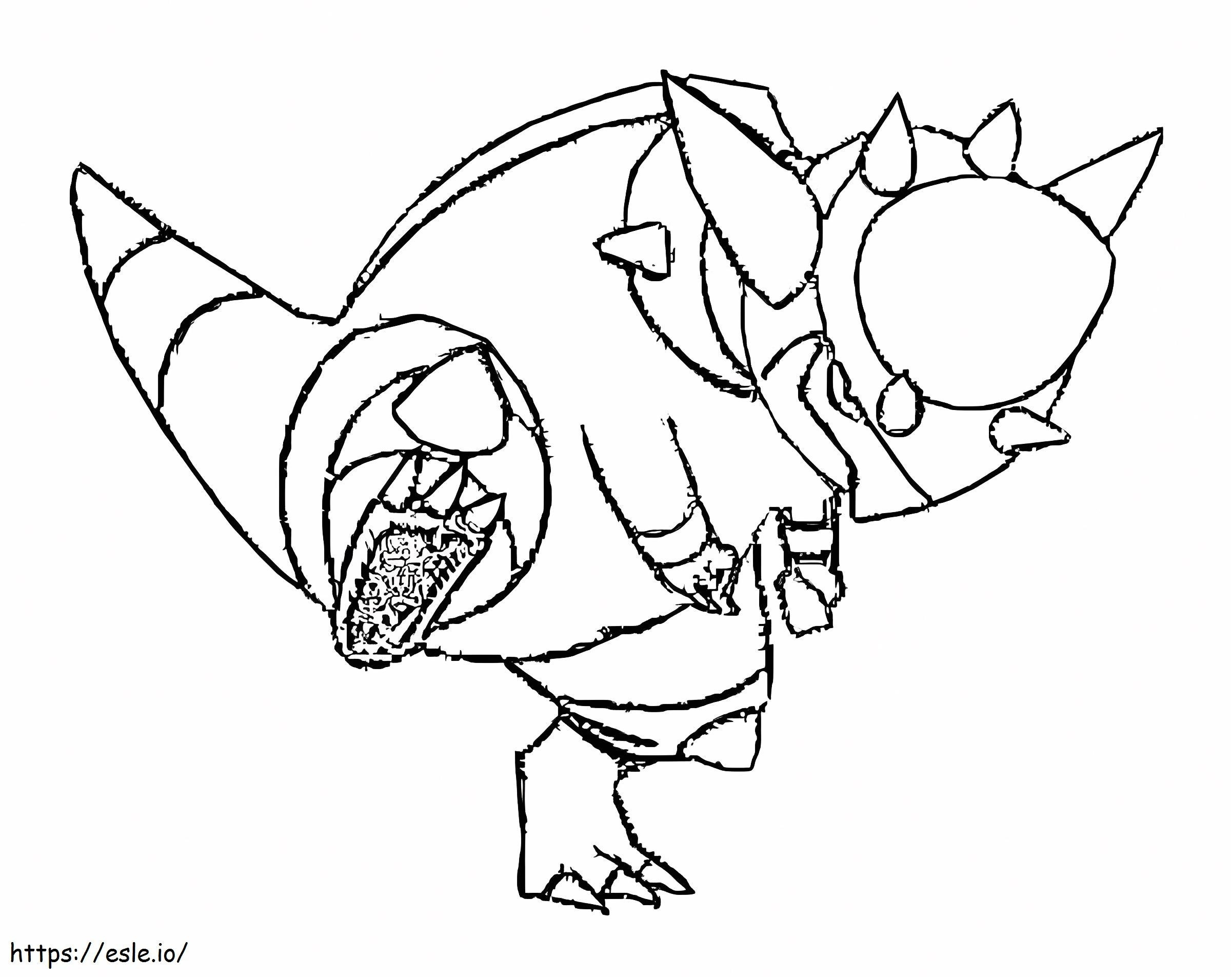 Rampardos Gen 4 Pokemon coloring page
