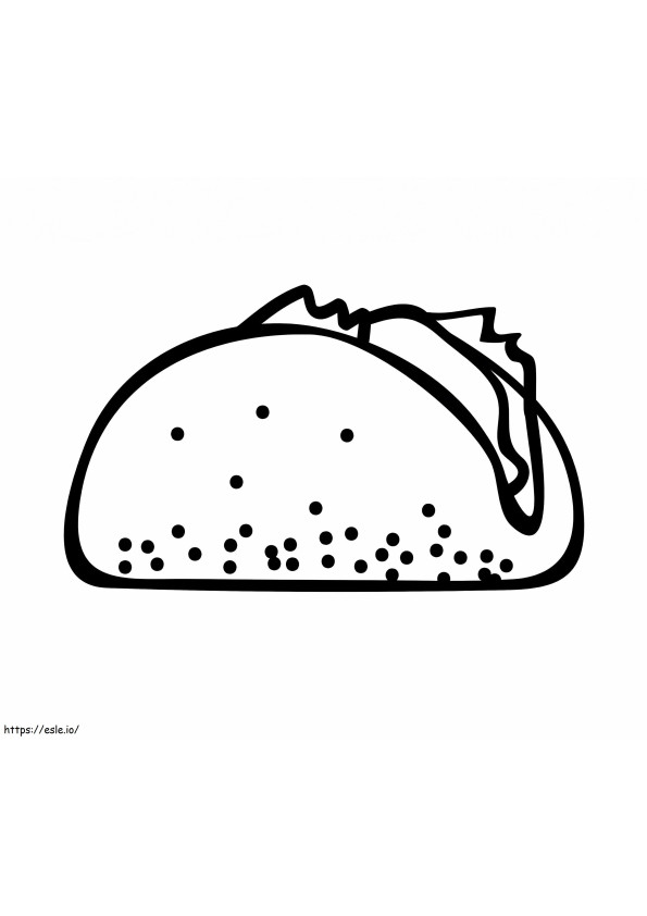 Free Taco coloring page