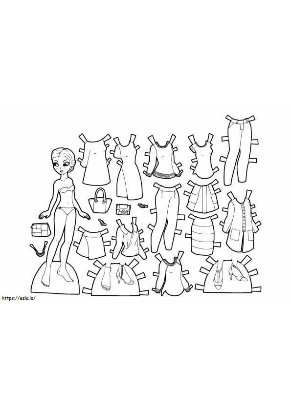 Paper Dolls 7 coloring page