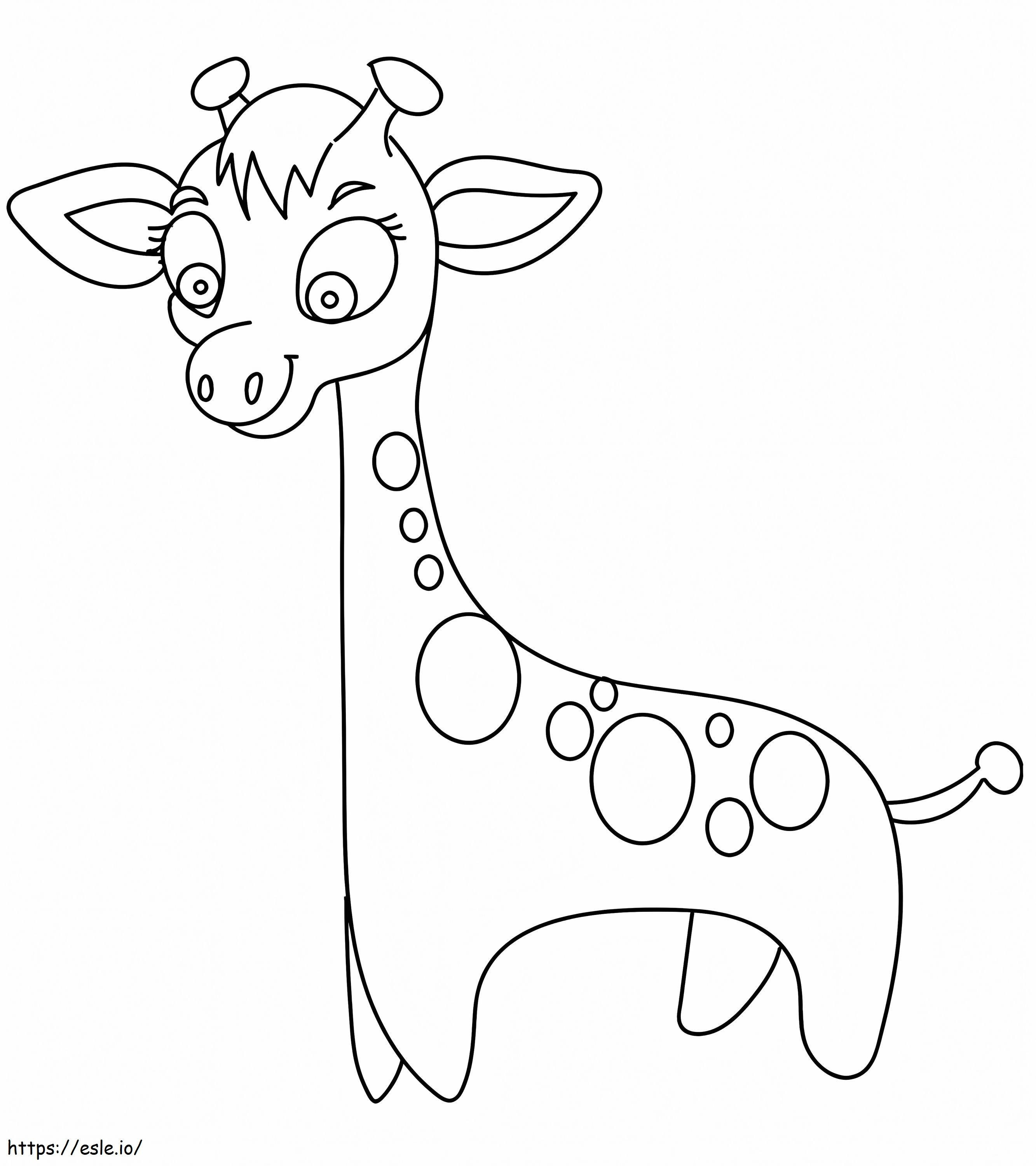 Girafa Mare de colorat