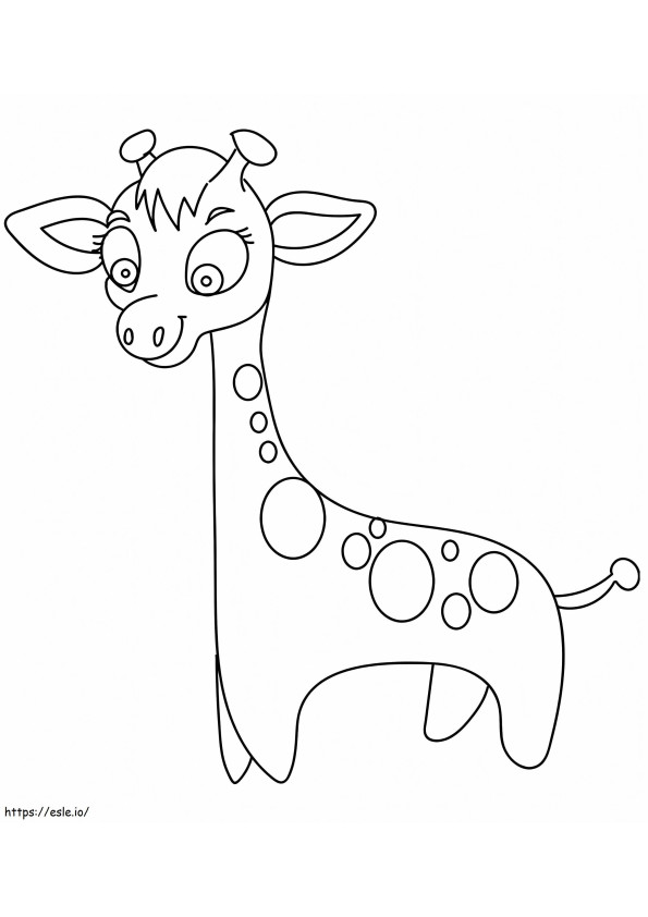 Big Giraffe coloring page