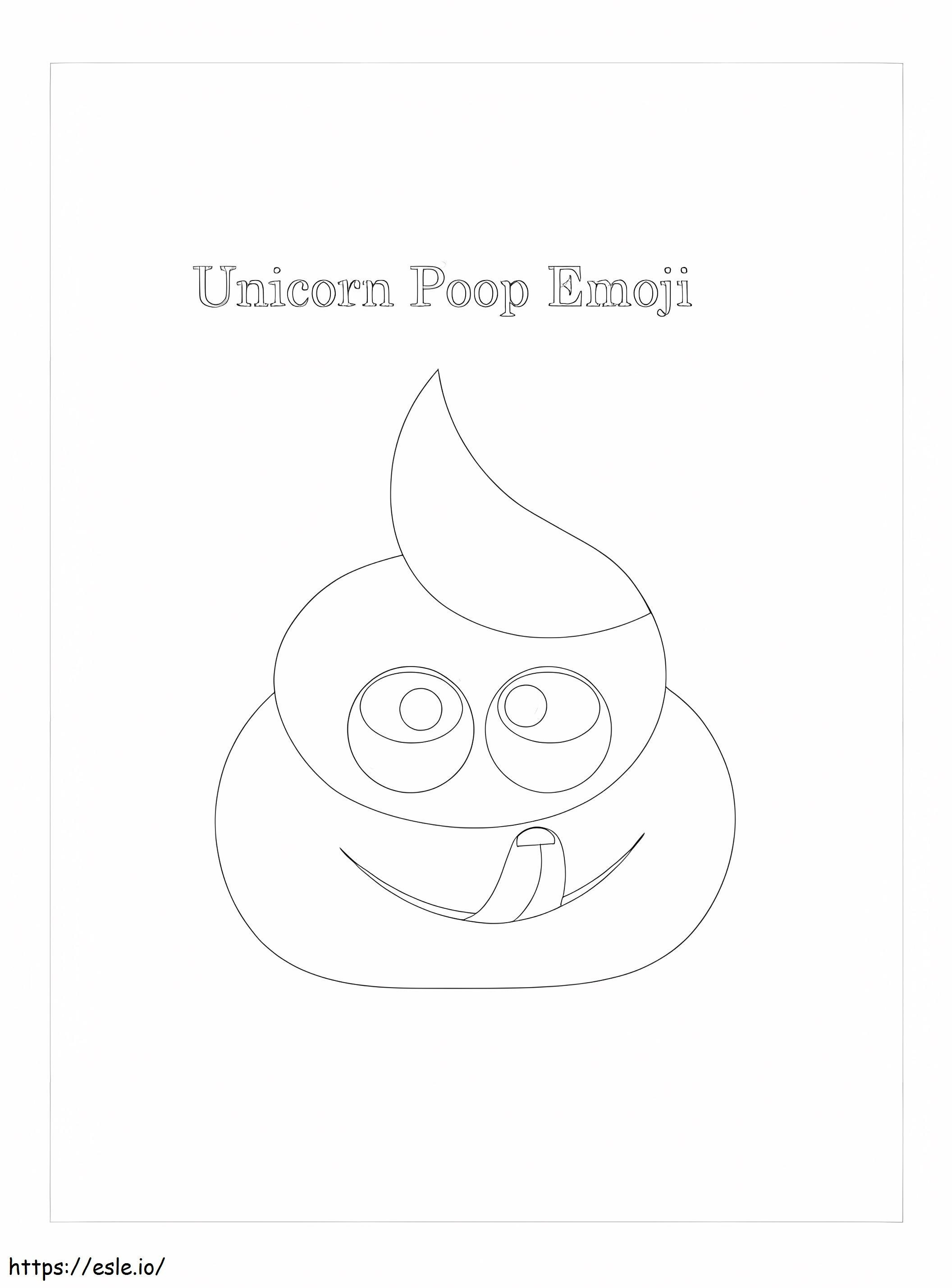 Einhorn-Kacke-Emoji ausmalbilder