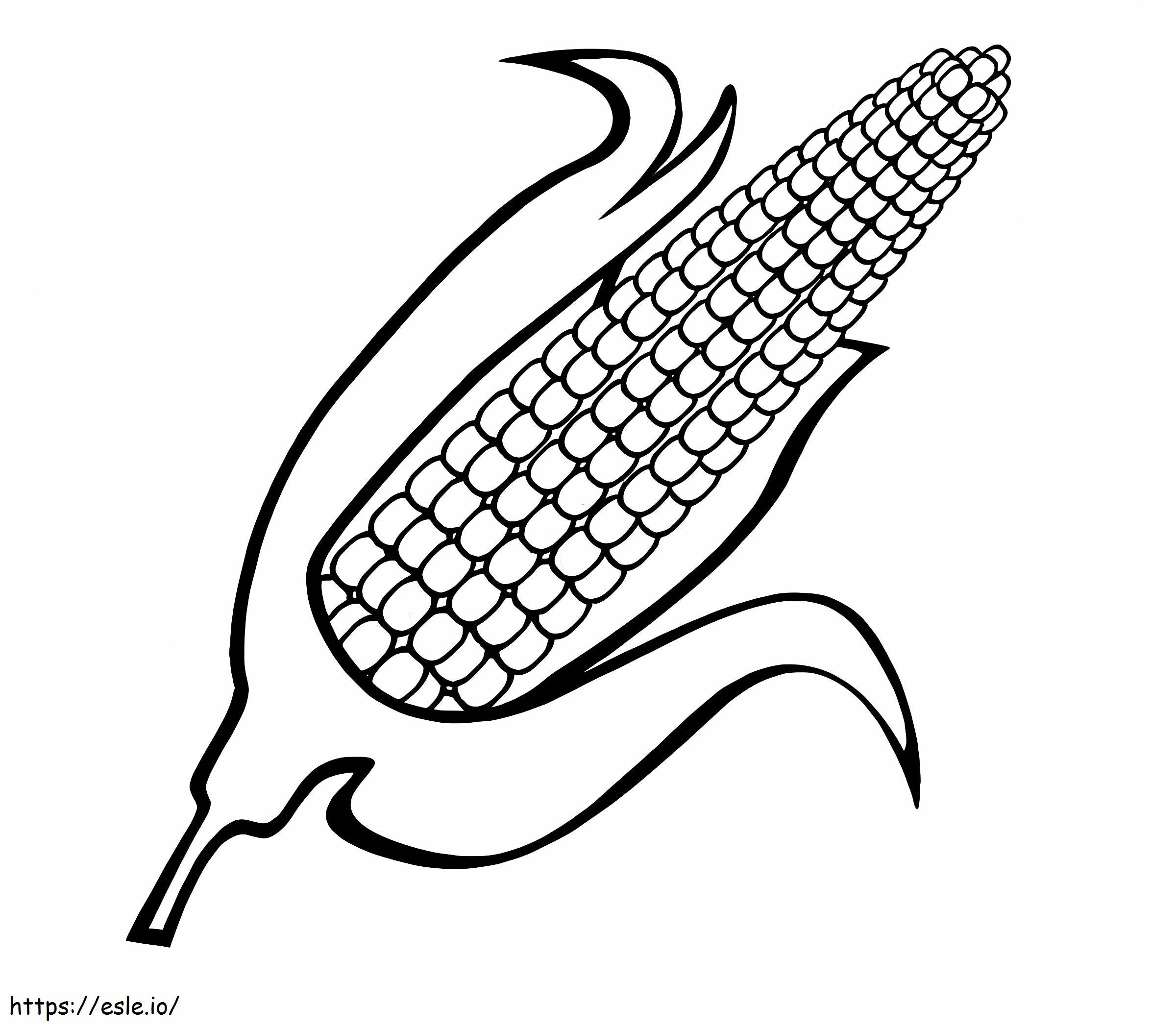 Printable Corn coloring page