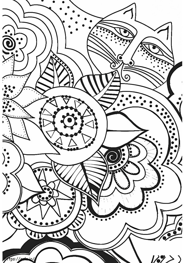 Adult Eagle On Laurel coloring page