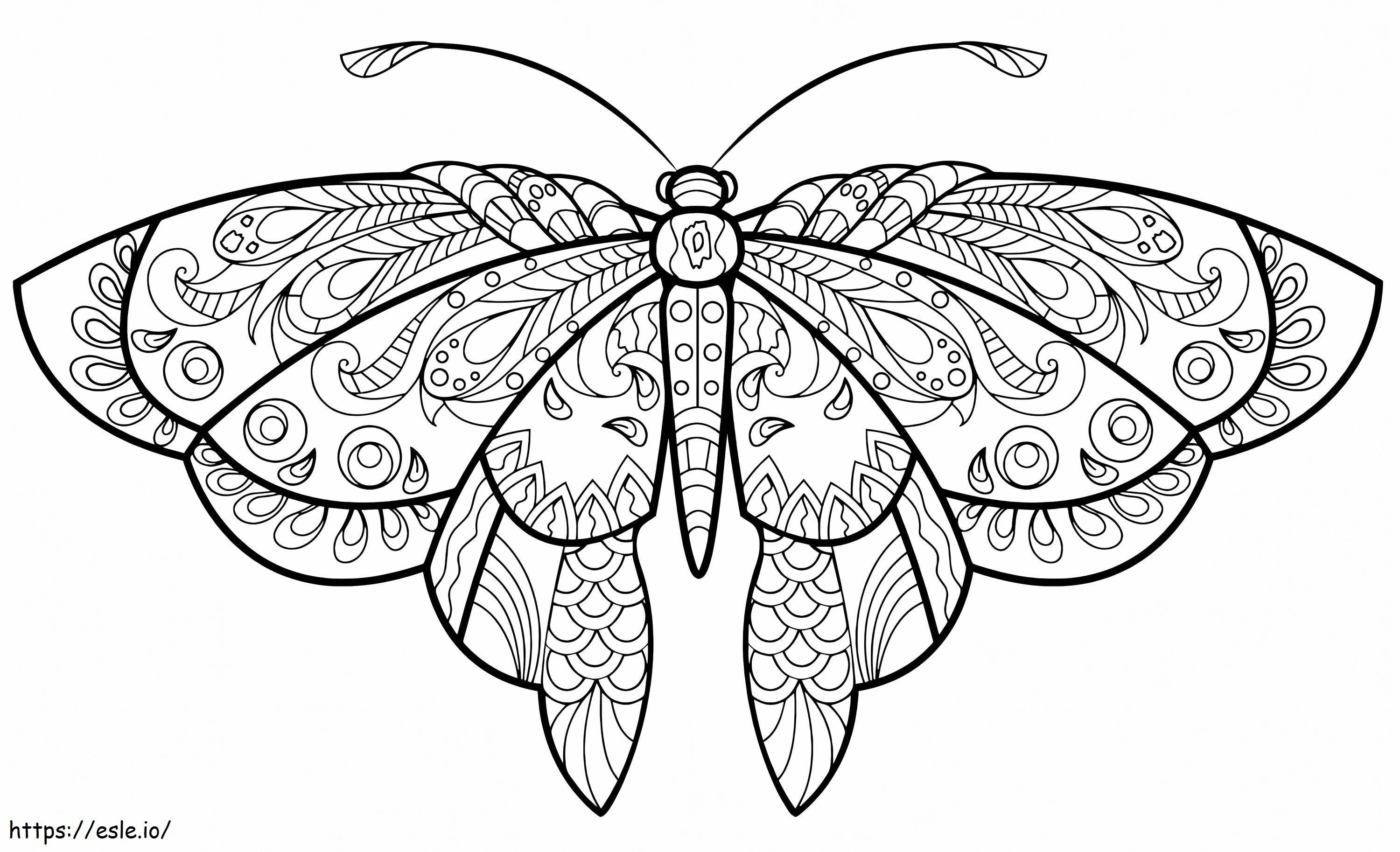 Hübsche Schmetterlingsmuster 5 ausmalbilder
