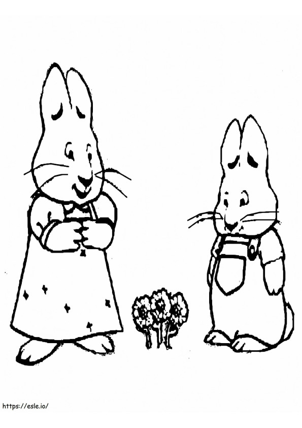 Max And Ruby And Flowers coloring page