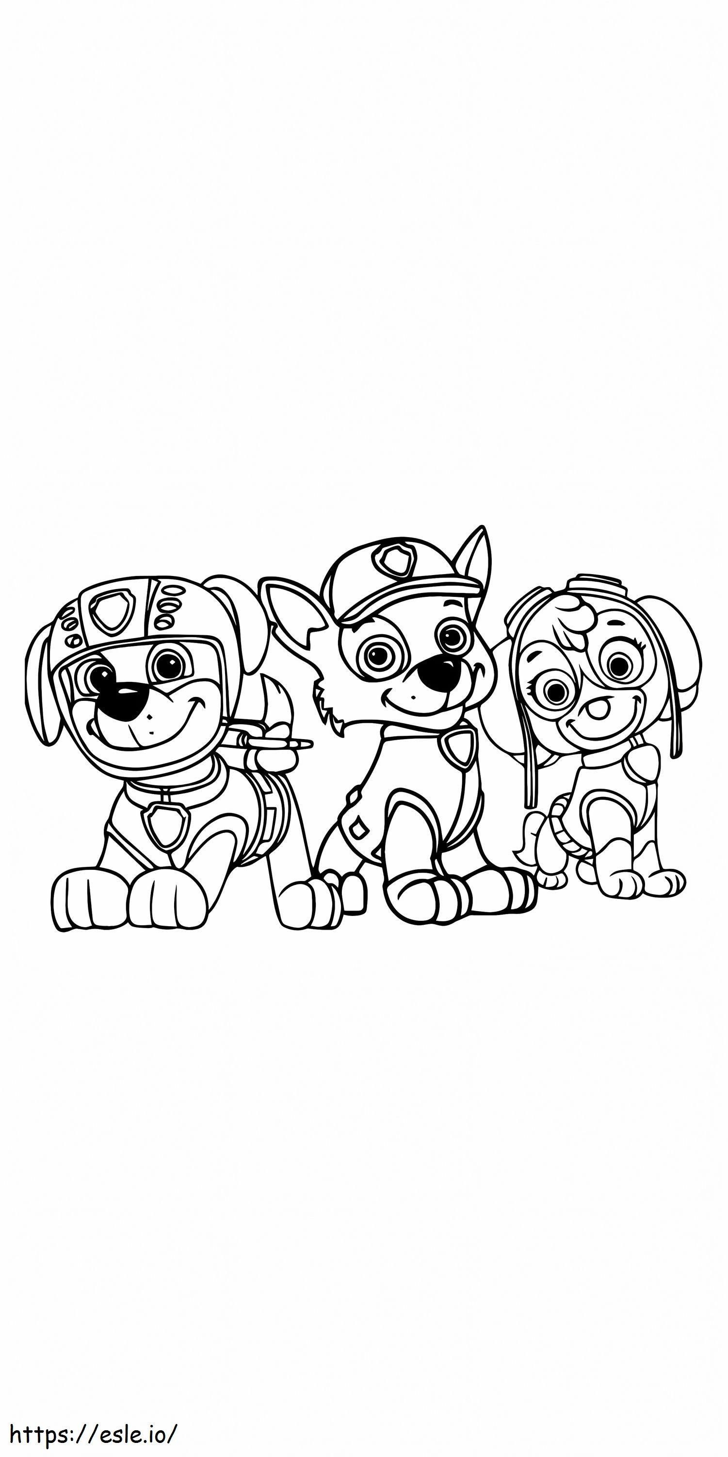 Paw Patrol Dino Rescue coloring page