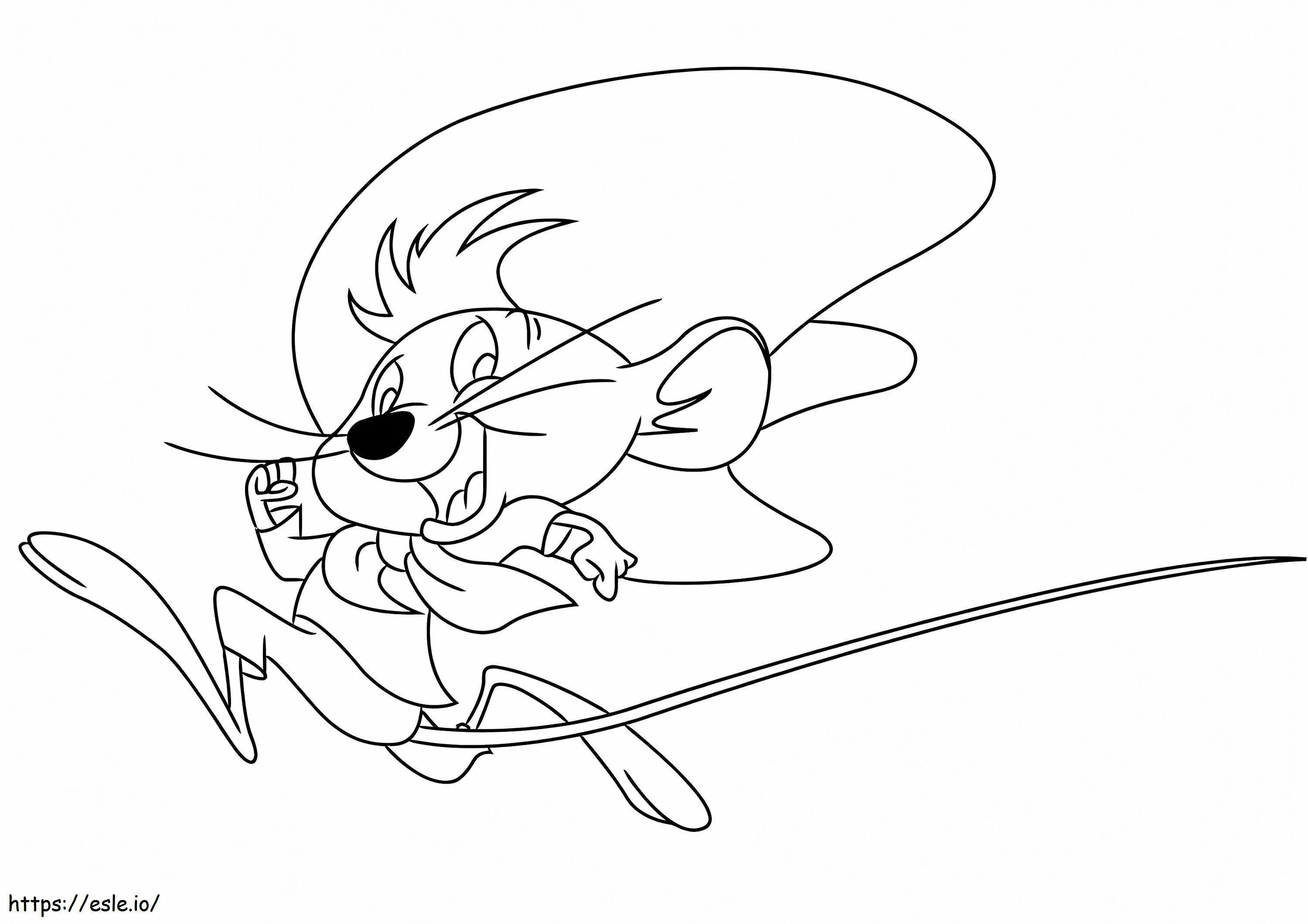 Speedy Gonzales Is Running coloring page