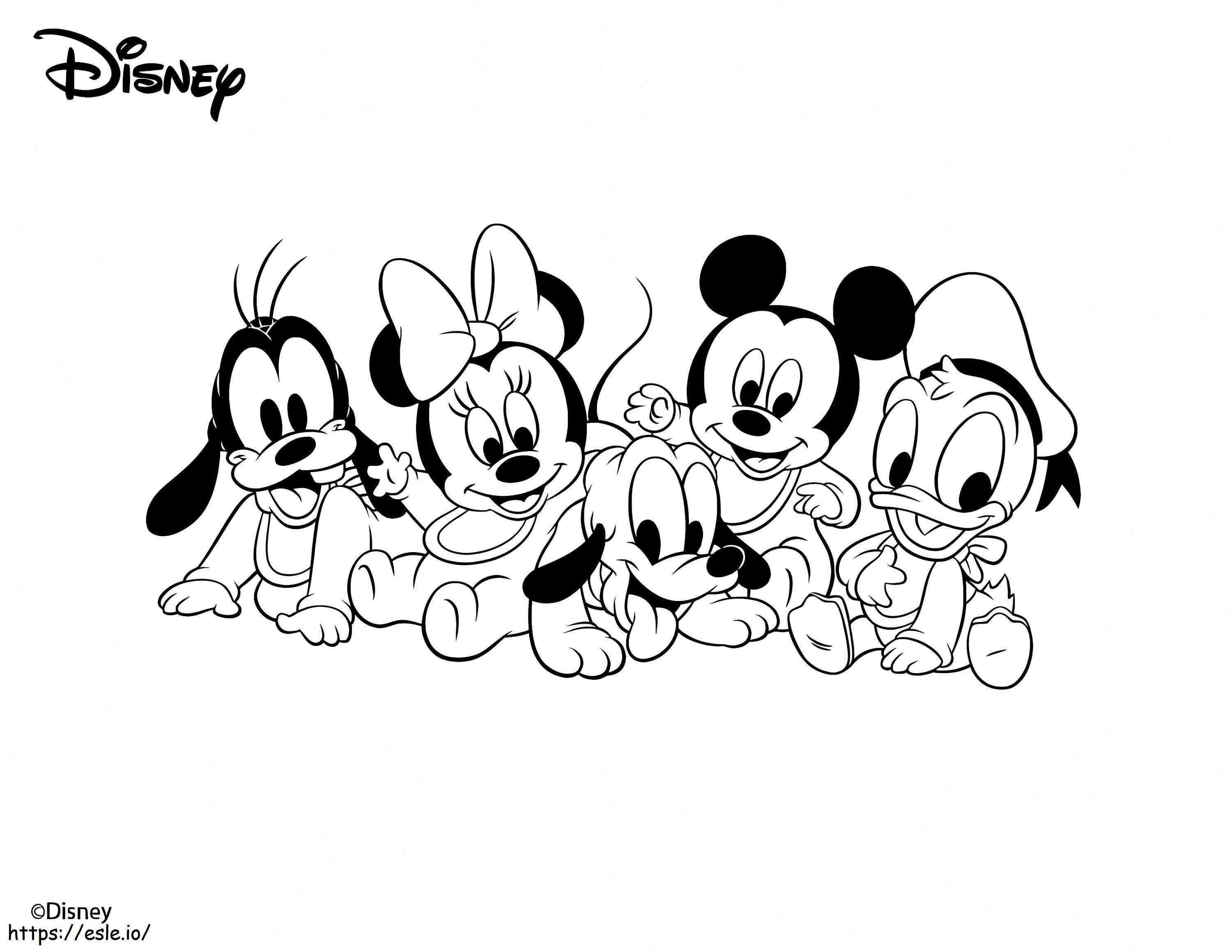 Adoráveis bebês da Disney para colorir