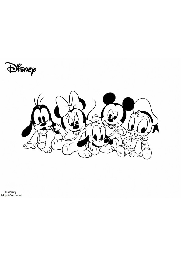 Coloriage Adorables bébés Disney à imprimer dessin