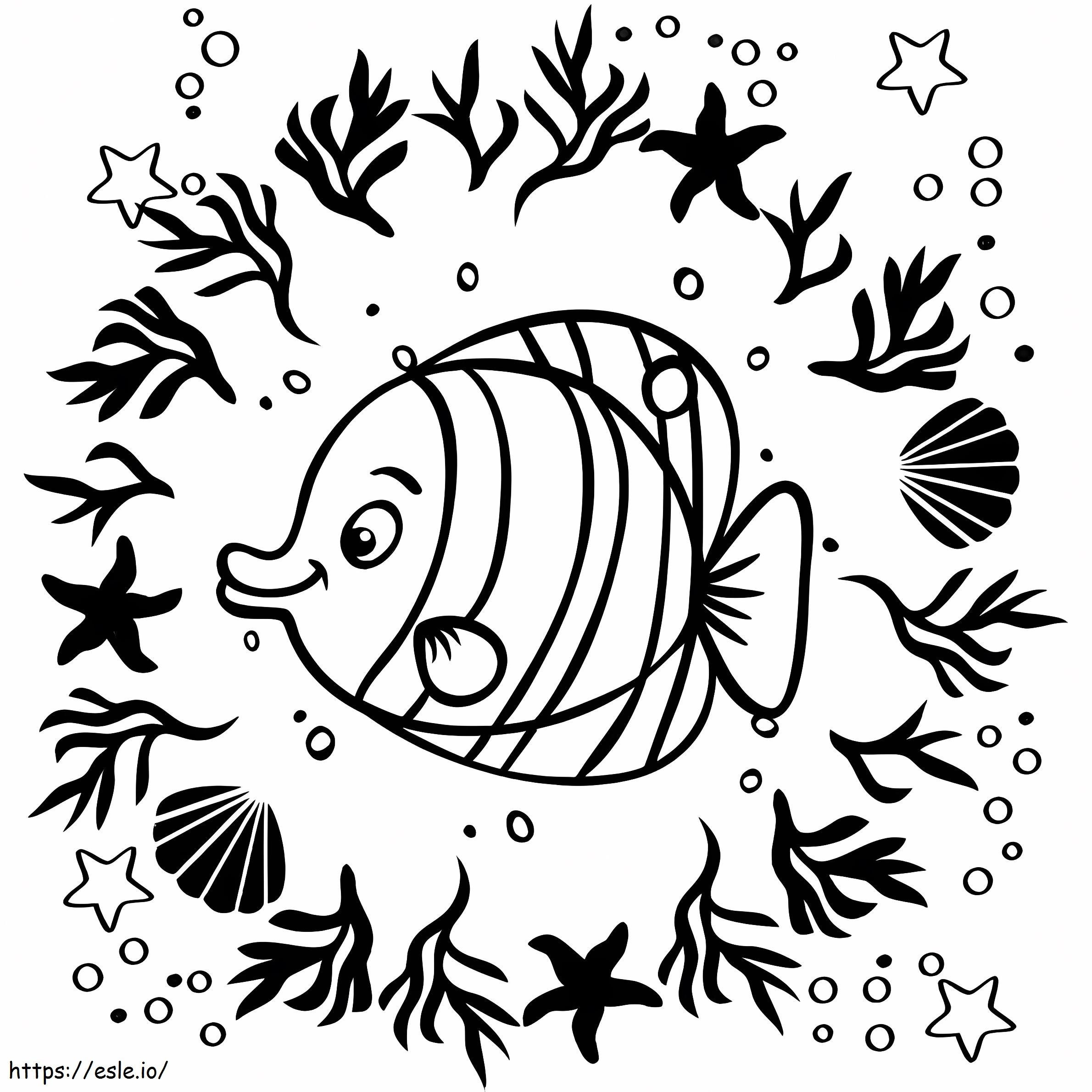 Fisch-Mandala ausmalbilder