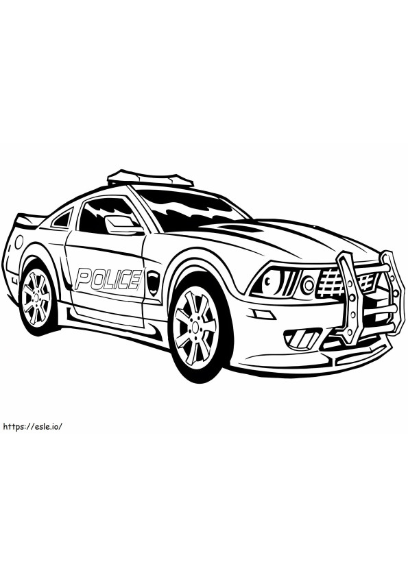 Cool Police Car coloring page