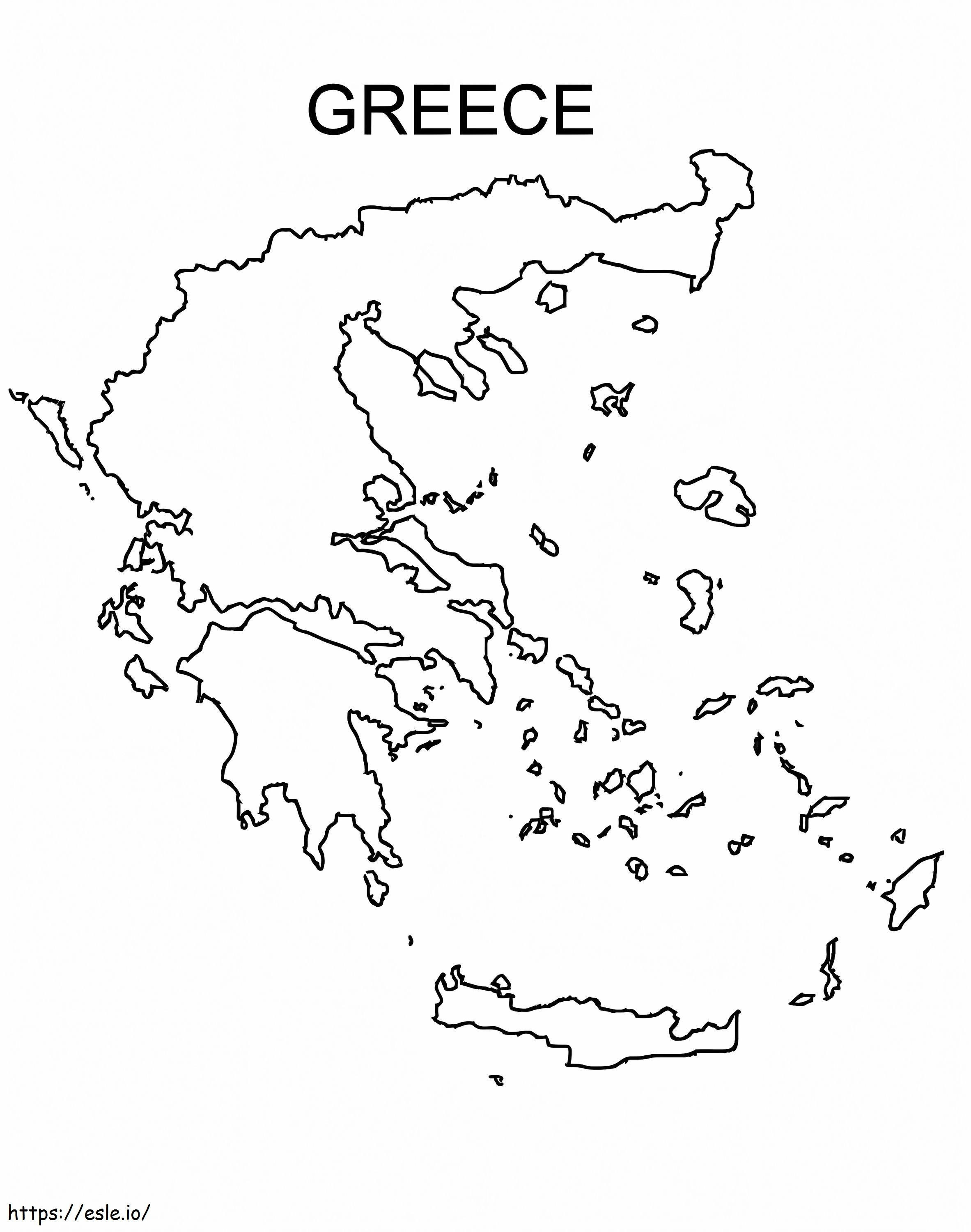Griekenland kaart kleurplaat kleurplaat