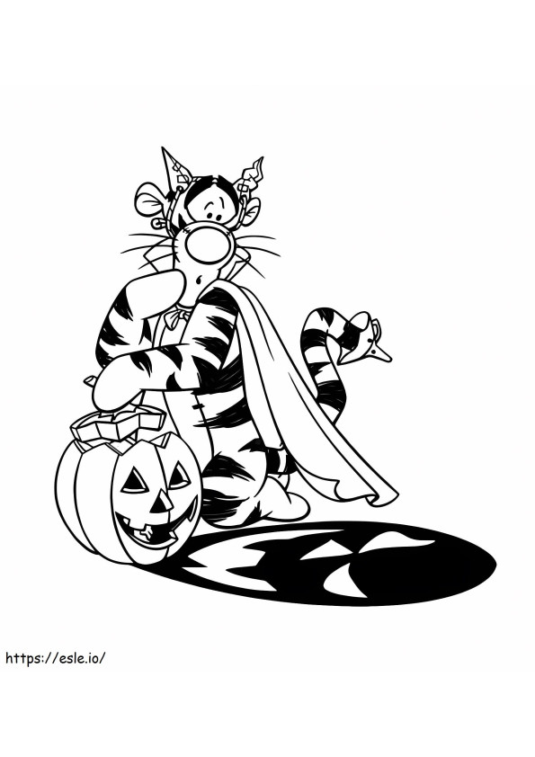 Halloween Tygrysa Disneya kolorowanka