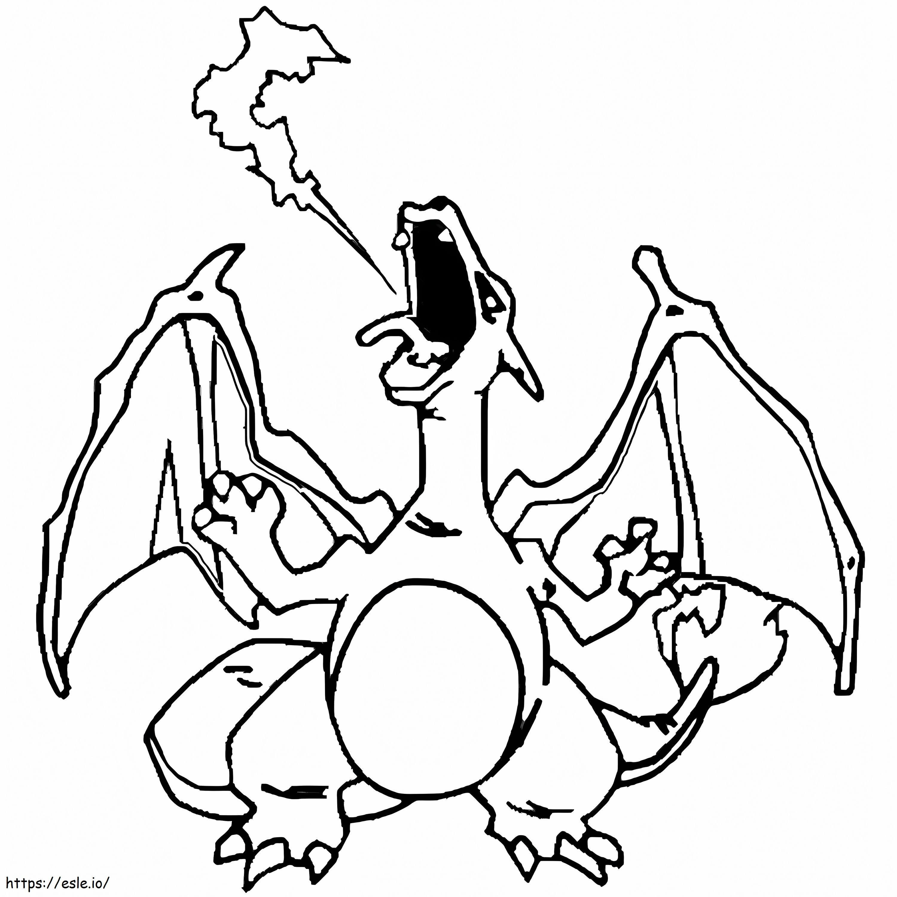 Mighty Charizard 1024X1024 coloring page